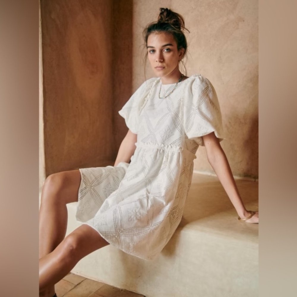 Sezane White Mini Dress